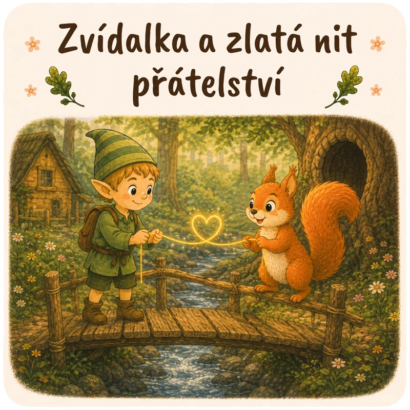 Úvodní ilustrace: Zvídalka a zlatá nit přátelství
