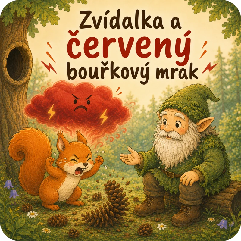 Úvodní ilustrace: Zvídalka a červený bouřkový mrak