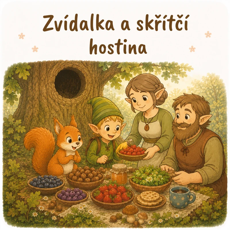 Úvodní ilustrace: Zvídalka a skřítčí hostina